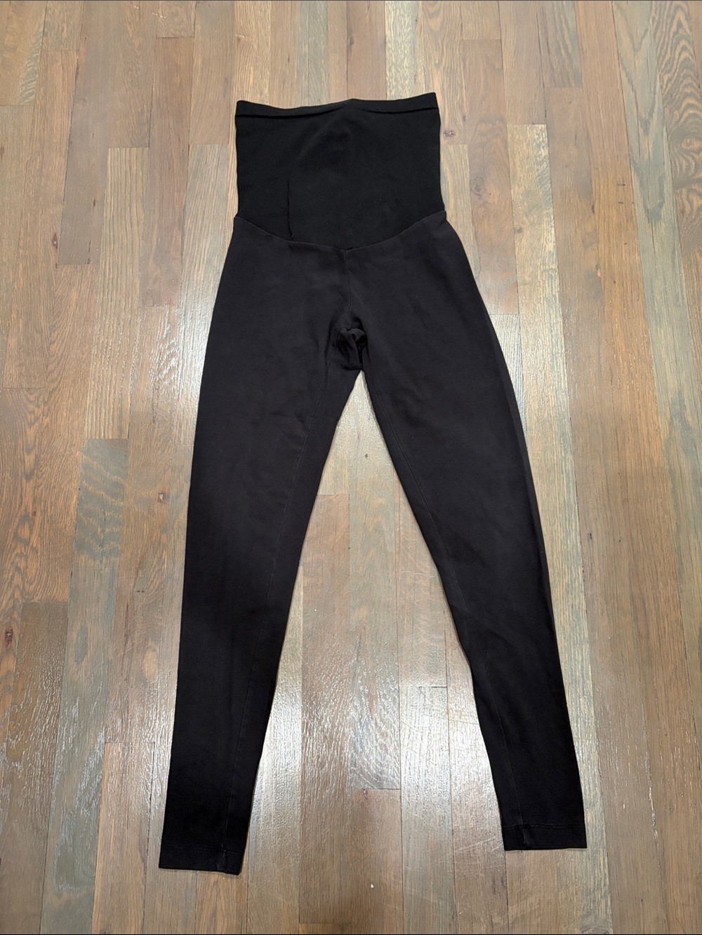 High-Waist Black Maternity Leggings